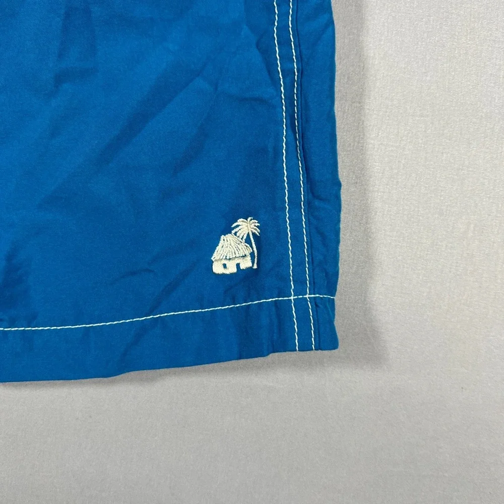 Caribbean Joe Swim Trunks Shorts Mens XL Blue Mesh Drawstring Waist Surfing